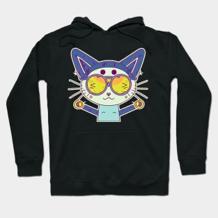 Cat cute sticker styles Galaxy Hoodie